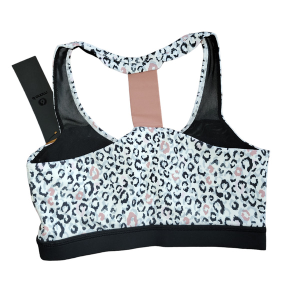 Mono B Sports Bra 2 Pack Gray Cheetah Racerback Scoopneck Sports Bra Women Sz S - Picture 5 of 6